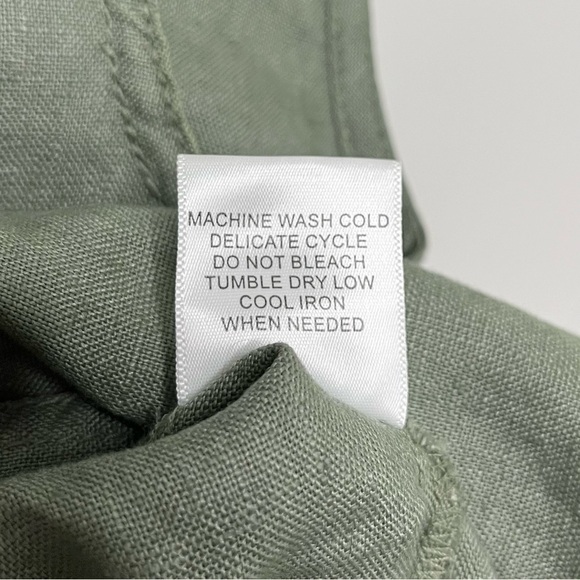 Michael Stars Linen Women's Sleeveless Moto Vest in Green Size XS - Picture 12 of 13